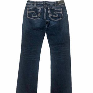 SILVER SUKI JEANS SIZE 31 STRAIGHT CUT DENIM